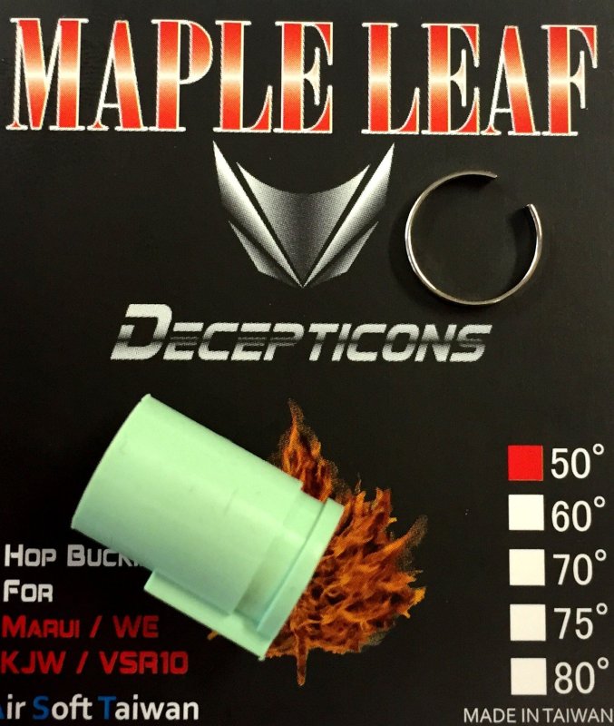 Airsoft Hop-up bucking Decepticons 50° Maple Leaf Green 