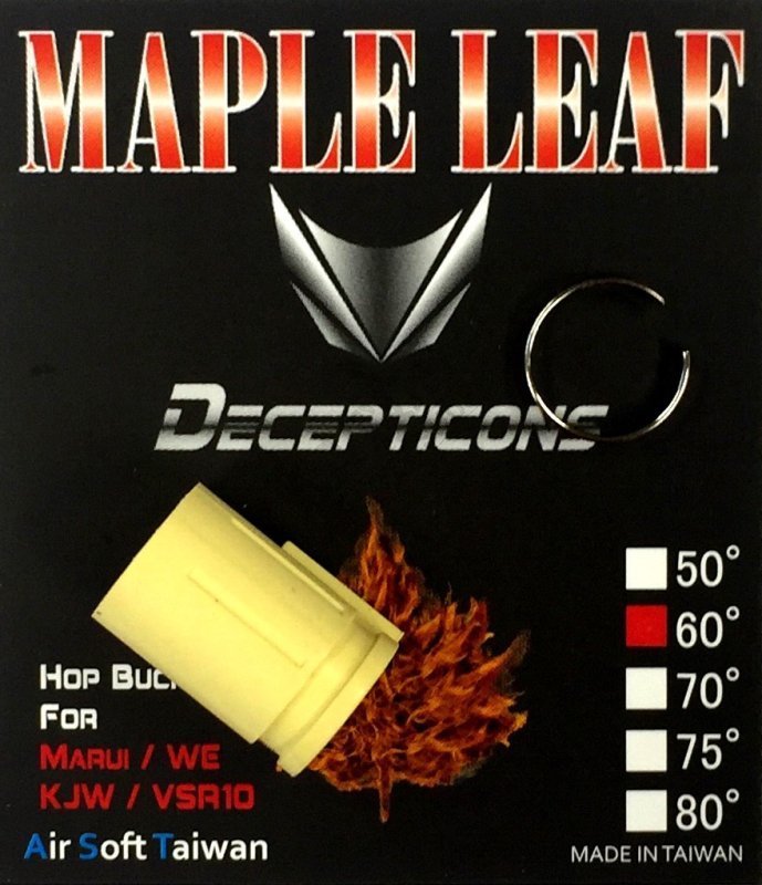 Airsoft Hop-up bucking Decepticons 60° Maple Leaf Yellow 