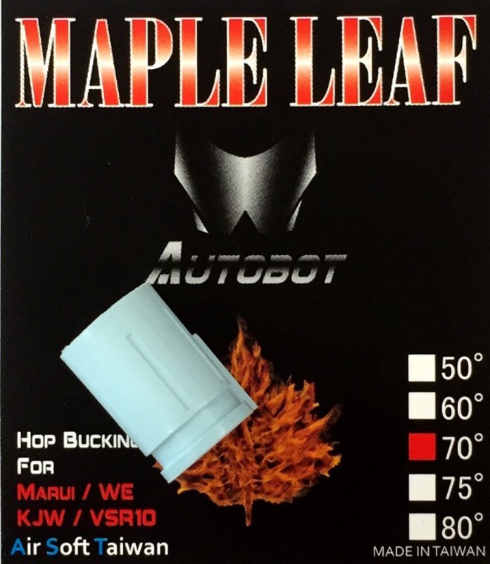 Airsoft Hop-up bucking Autobot 70° Maple Leaf Blue 