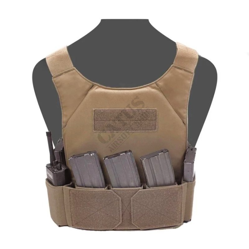 CPC TVMP tactical vest with triple Velcro holster for 5.56 Warrior magazines Coyote 
