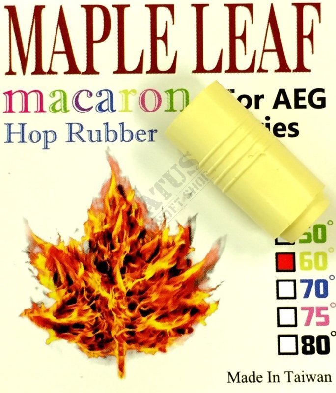 Airsoft Macaron Hop Up Rubber 60° Maple Leaf Yellow 
