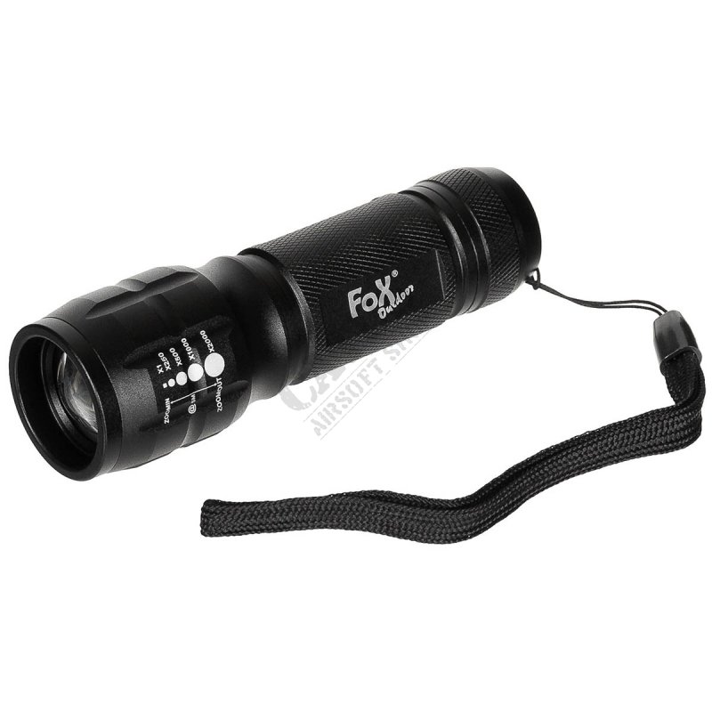 Mini focus tactical flashlight 3W FOX Black