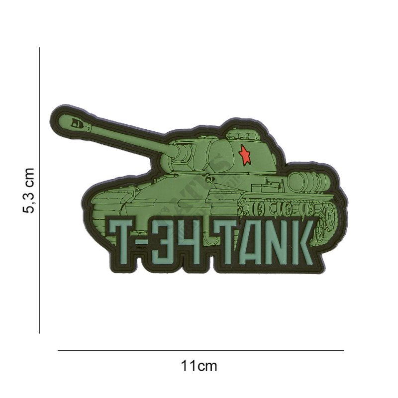 Velcro patch 3D tank T-34 101 INC Oliva 