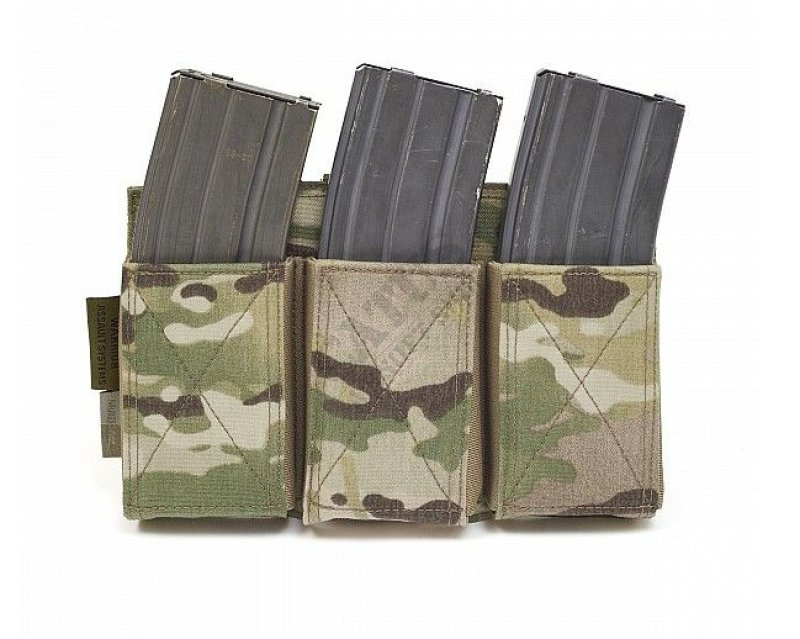 MOLLE triple elastic holster for M4 Warrior magazines Multicam 