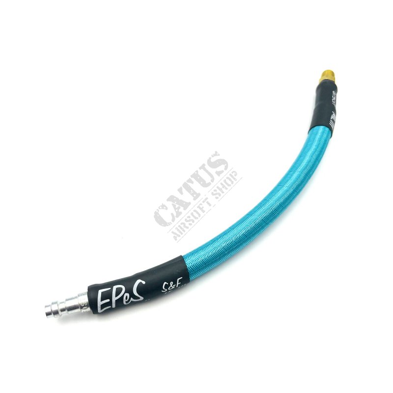 EPeS Airsoft IGL hose S&F Mk.III for HPA system 20cm - 1/8NPT Bright blue 