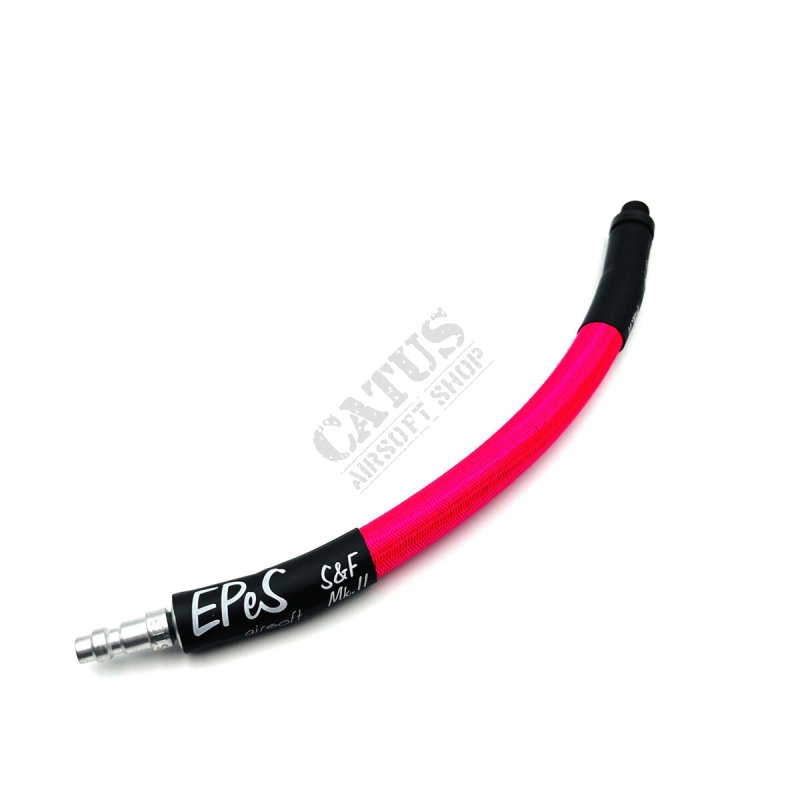 EPeS Airsoft IGL hose S&F Mk.III for HPA system 20cm - 1/8NPT Neon pink 