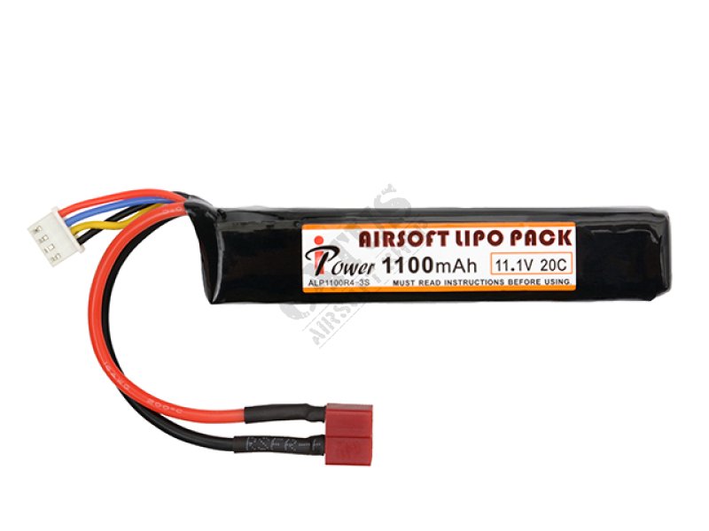 Airsoft battery LiPo 11,1V 1100 mAh 20C Deans-T IPower  