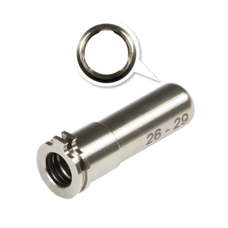 Airsoft CNC titanium adjustable nozzle 26mm - 29mm AEG Maxx Model  