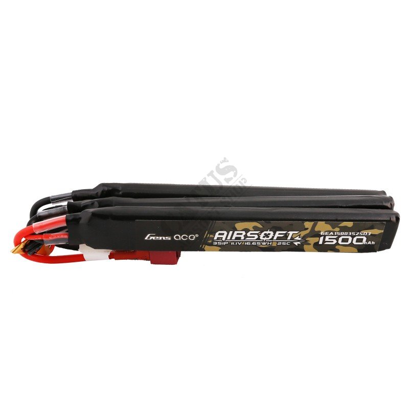 Airsoft battery Nunchuck 3X LiPo 11,1V 1500mAh 25C Deans T Gens Ace  
