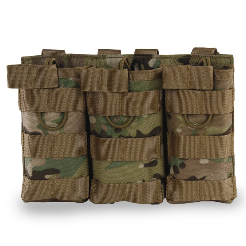 MOLLE triple open holster for M4 Delta Armory magazines Multicam 