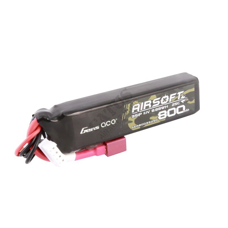Airsoft battery LiPo 11,1V 800mAh 25C Deans T Gens Ace  