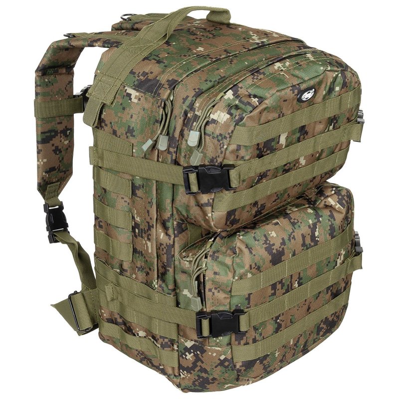 Tactical Backpack US Assault II 40L MFH Digital Marpat Woodland 