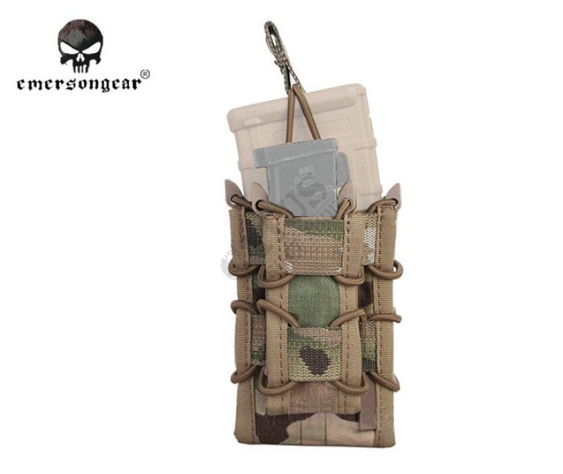 MOLLE double holster for M4 magazine and Emerson pistol magazine Multicam 