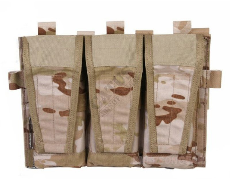 MOLLE triple magazine pouch 5,56 for AVS Emerson tactical vest Multicam Arid 