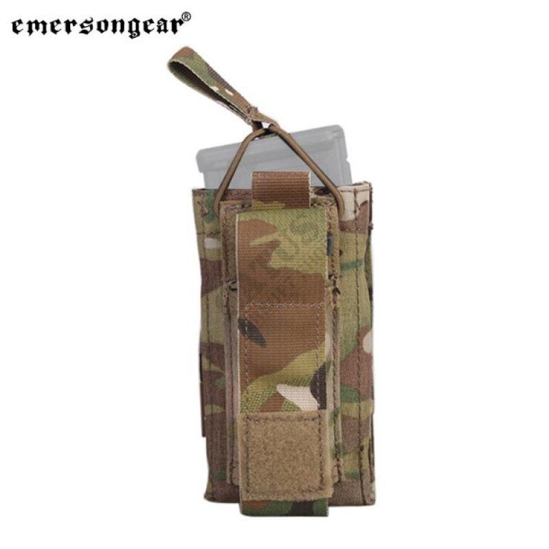 MOLLE holster for 5.56 magazine and Emerson pistol magazine Multicam 