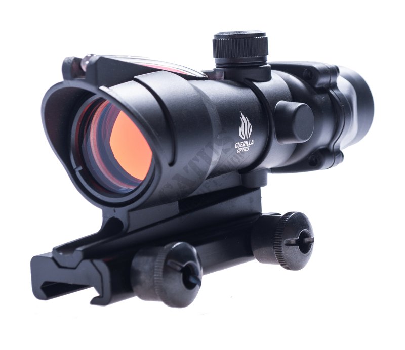 Airosft red dot sight ACOG STYLE-B with optics fiber Guerilla Optics Black 