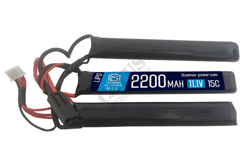 Airsoft battery LiPo 11,1V 2200mAh 15C split Tamiya BlueMax  