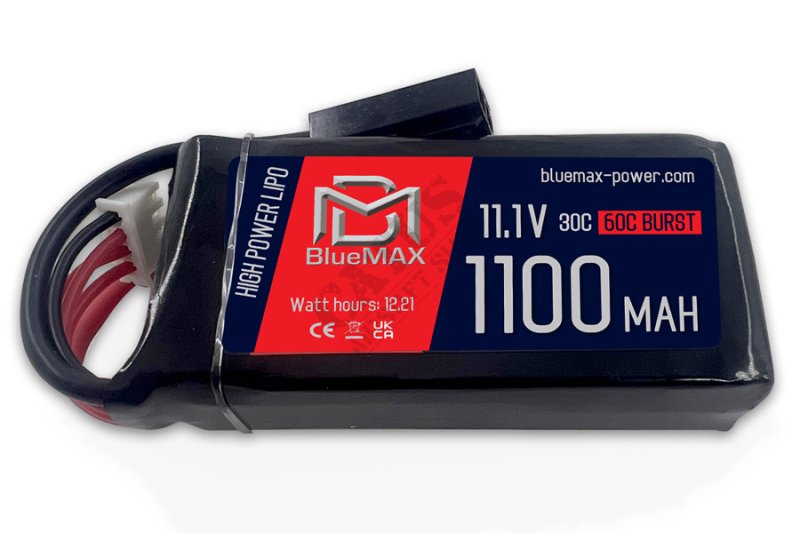 Airsoft battery LiPo 11,1V 1100mAh 30C Mini Brick Tamiya BlueMax  