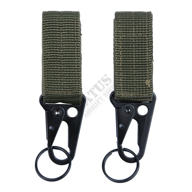 MOLLE carabiner with key ring 2pcs 101 INC Oliva 
