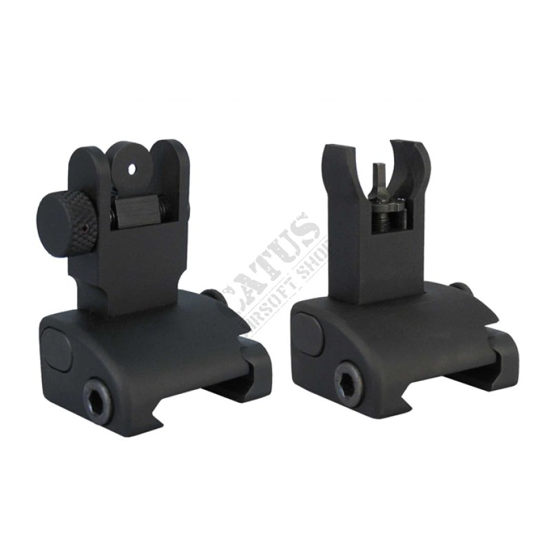 Airsoft front and rear folding sights ACM Black