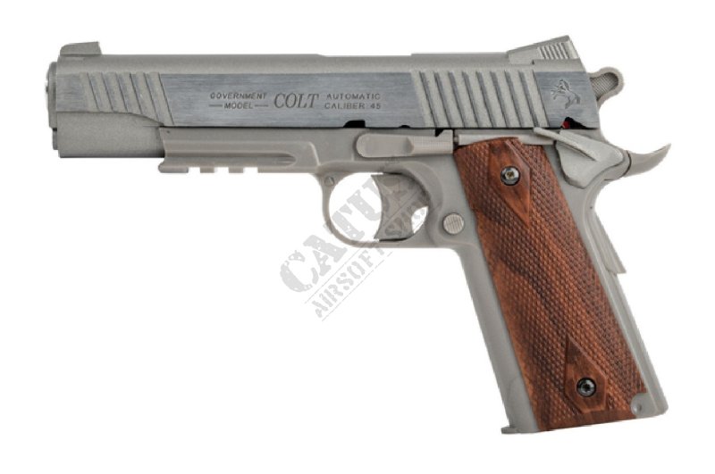 CyberGun airsoft pistol NBB Colt 1911 Rail Stainless CO2  