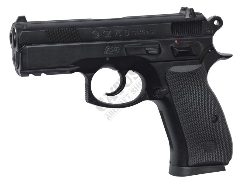 ASG airsoft pistol GNB CZ 75D Compact Green Gas Black 