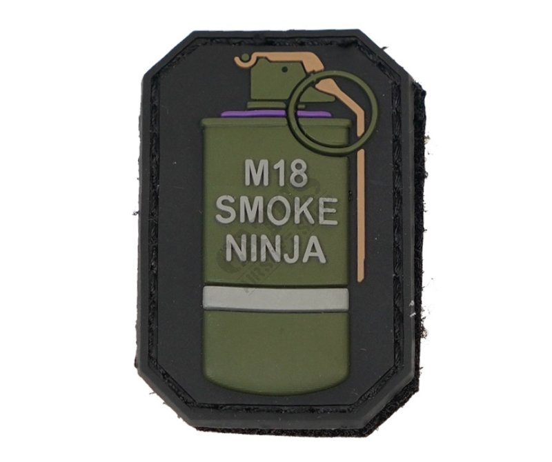 Nášivka M18 Smoke Ninja PVC EMERSON Oliva-Fialová 