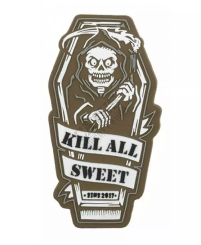 Velcro patch KILL ALL SWEET Emerson Brown-white 