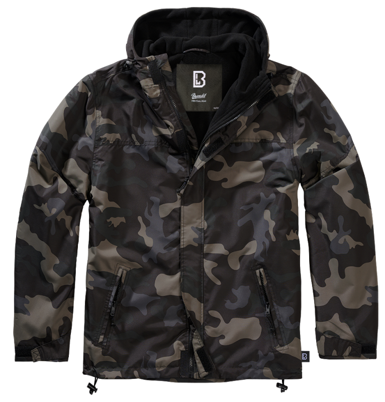 Windbreaker Jacket Frontzip Brandit Dark Camo XL